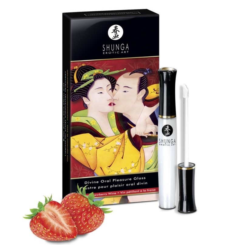 БЛЕСК ДЛЯ ГУБ SHUNGA БОЖЕСТВЕННОЕ УДОВОЛЬСТВИЕ, КЛУБНИКА И ШАМПАНСКОЕ